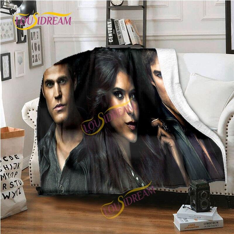 The Vampire Diaries-Decke, 3D-Druck, Flanelldecke, Bürodecke für Mittagspause, Sofabettdecke, Steppdecke, Picknickdecke