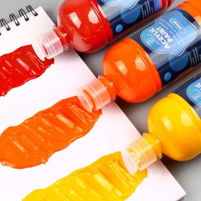 12 Farben Große Menge Acrylfarbe(500 ml) Flaschen, Leinwand, Steine, Holz, Stoff, Keramik, Ungiftig für Künstler und Erwachsene
