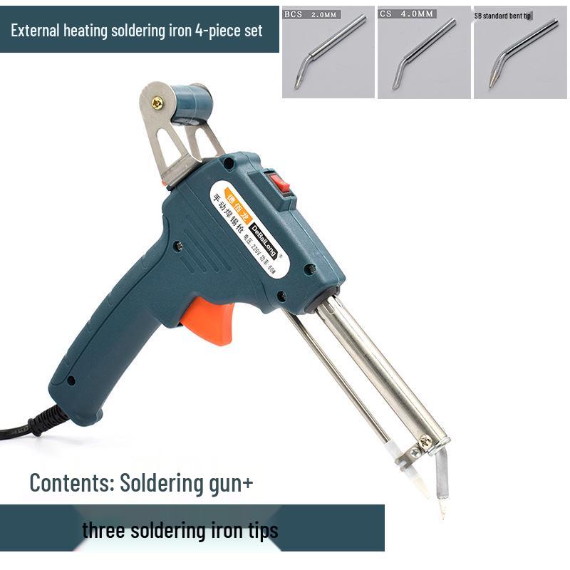 Electric Soldering Iron 60W: Internal/External Heating, Single-Handed, Semi-Automatic Solder Dispenser.