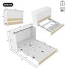 Cabinet Bed, 140 x 200, with Drawers at the Foot and Shelf at the Head of the Bed, with USB and Socket, Convertible Platform, Without Mattress, White