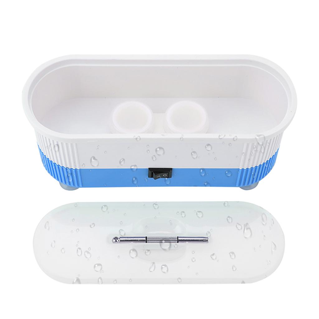 Eyeglass Glasses Cleaner Cleaning Contact Lenses Watch Cleaners Machine (Blue)