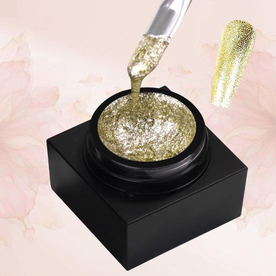 Yousheng 5ml Nail Art Gel Fast Drying Sparkling Safe Ingredients Non-Irritating Easy To Apply Decorative No Odor Nail Art Glue Soak Off UV LED