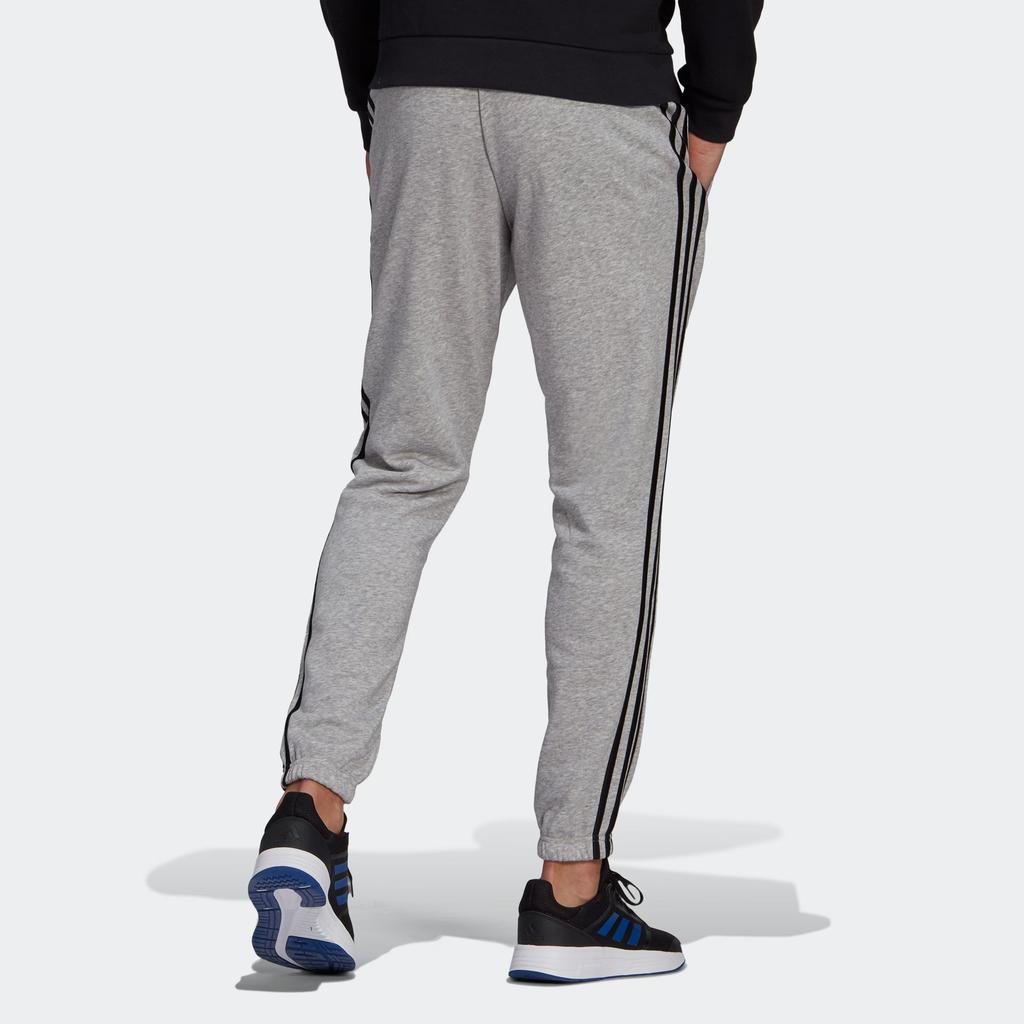 Adidas Performance Essentials Solid Color Drawstring Cuffed Jogging Pants Men Bottoms Gray GK9001