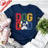Vintage Dog Dad TShirt Retro Pet Parent Vibe Shirt Pet Lover Statement Tshirt Fathers Day Tee Men Crewneck Cotton Short Sleeve