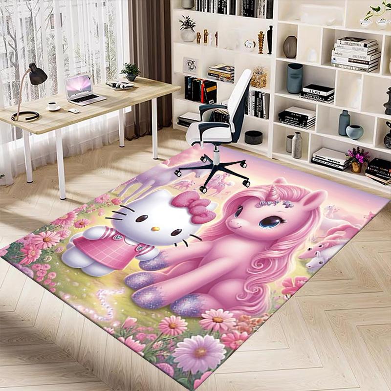 1pc Hello Kitty Unicorn Carpet Office Rug Outdoor Mat Home Decor Area Carpet Festival Gift