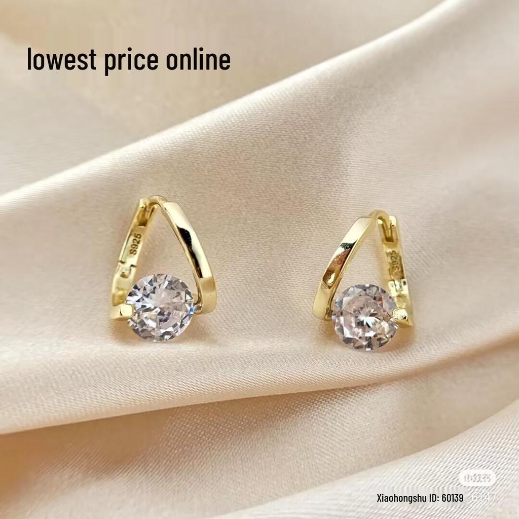 Elegant Cross-Border Irregular Diamond Ear Cuffs: Luxury, Modern Women's Niche Design