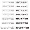 ABS Car 30 35 40 45 50 55 60 TFSI TDI Letters Logo Trunk Badge Emblem Decals Sticker For hot A6 A1 Q3 Q5 Q7 A4 A3 B5 B6 B7 B8