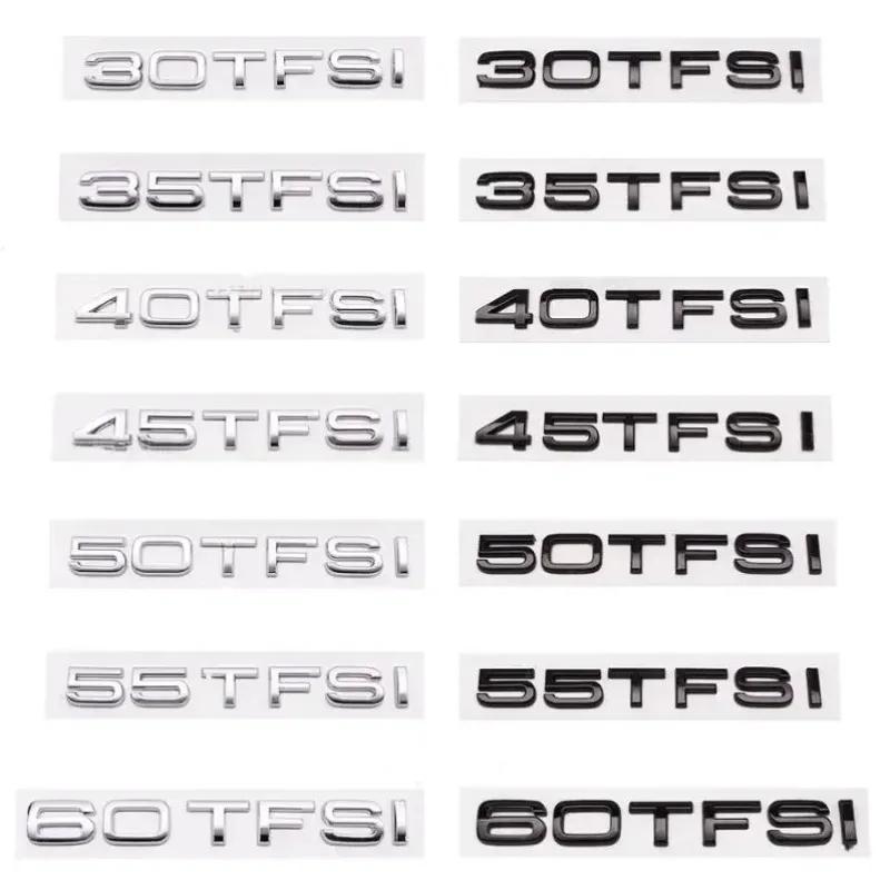 ABS Car 30 35 40 45 50 55 60 TFSI TDI Letters Logo Trunk Badge Emblem Decals Sticker For hot A6 A1 Q3 Q5 Q7 A4 A3 B5 B6 B7 B8