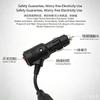 Vehicle-mounted elbow cigarette lighter with one output and two extension wires, high-power cigarette lighter with switch, doubl