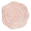 PVC Placemats Heat-Resistant Waterproof Oil-Proof Dining Table Mats Rose Design Decorative Mat for Home Kitchen Bar Restaurant