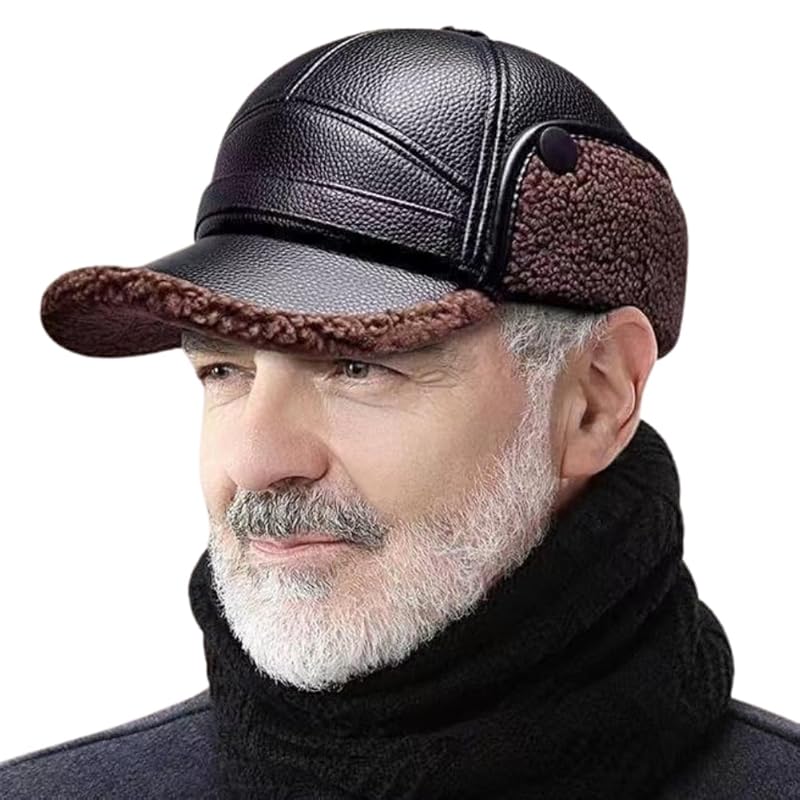 

[ALVEIN] men s With earmuffs hat Cold protection Windproof cap back boa golf compact gentleman outdoor work mountain climbing bicycle fishing (JP,