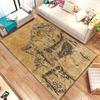 15 Size 3D Middle World Map Pattern Rug Carpet for Living Room Bathroom Mat Creative Doormat Carpet for Bedroom HomeDecor