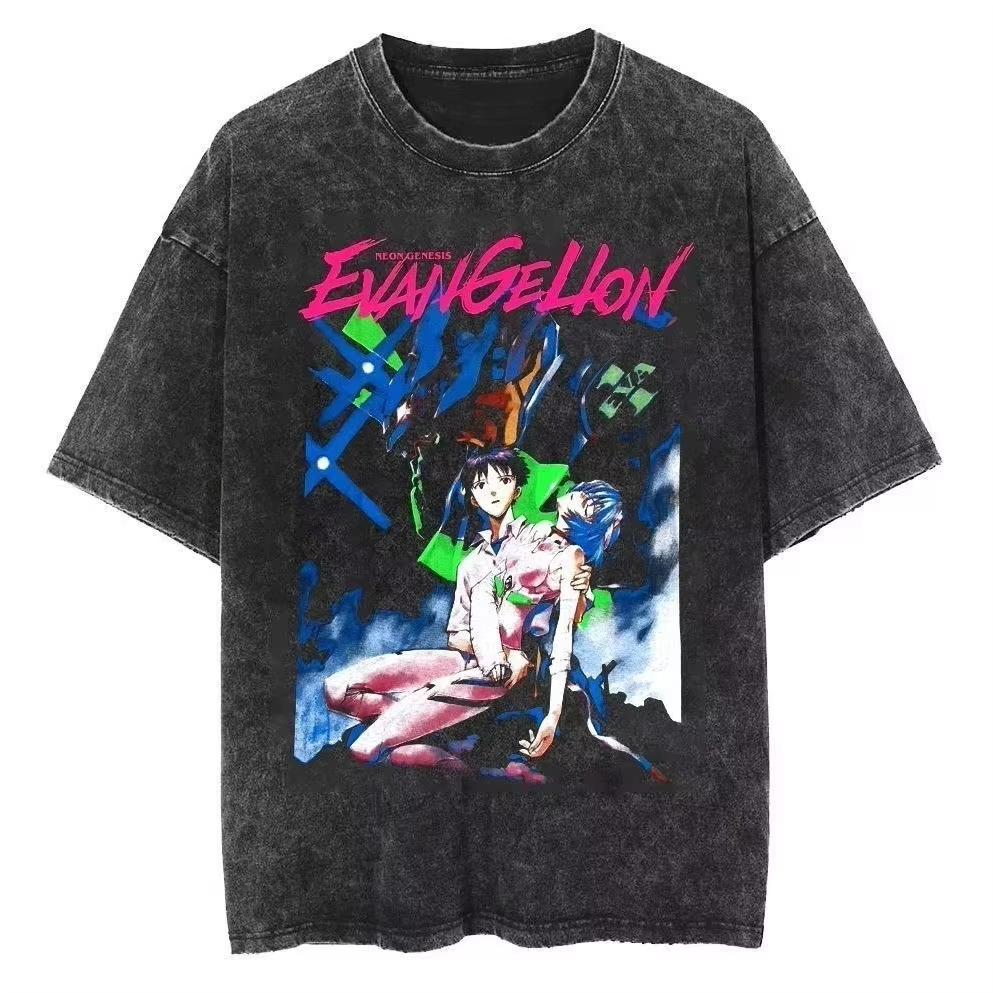 Neon Genesis Evangelion T Shirt EVA Anime Print Cotton Short Sleeve Tee Casual Tshirt for Men Women Anime Fans New