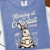 Morning At Cottontail Farm Tee, Easter Bunny Comfort Colors Tee, Cottagecore Rabbit Shirt, Cute Spring Coffee Bunny Tee, Farm Aesthetic Tee