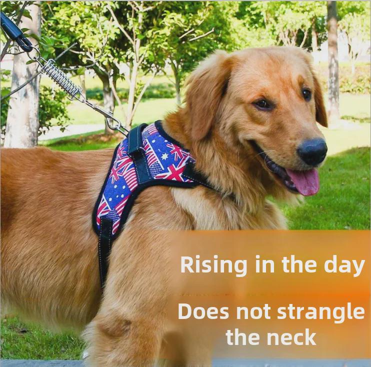 Explosion-Proof Dog Harness: K7 Bone Design with Leash and Chest Support