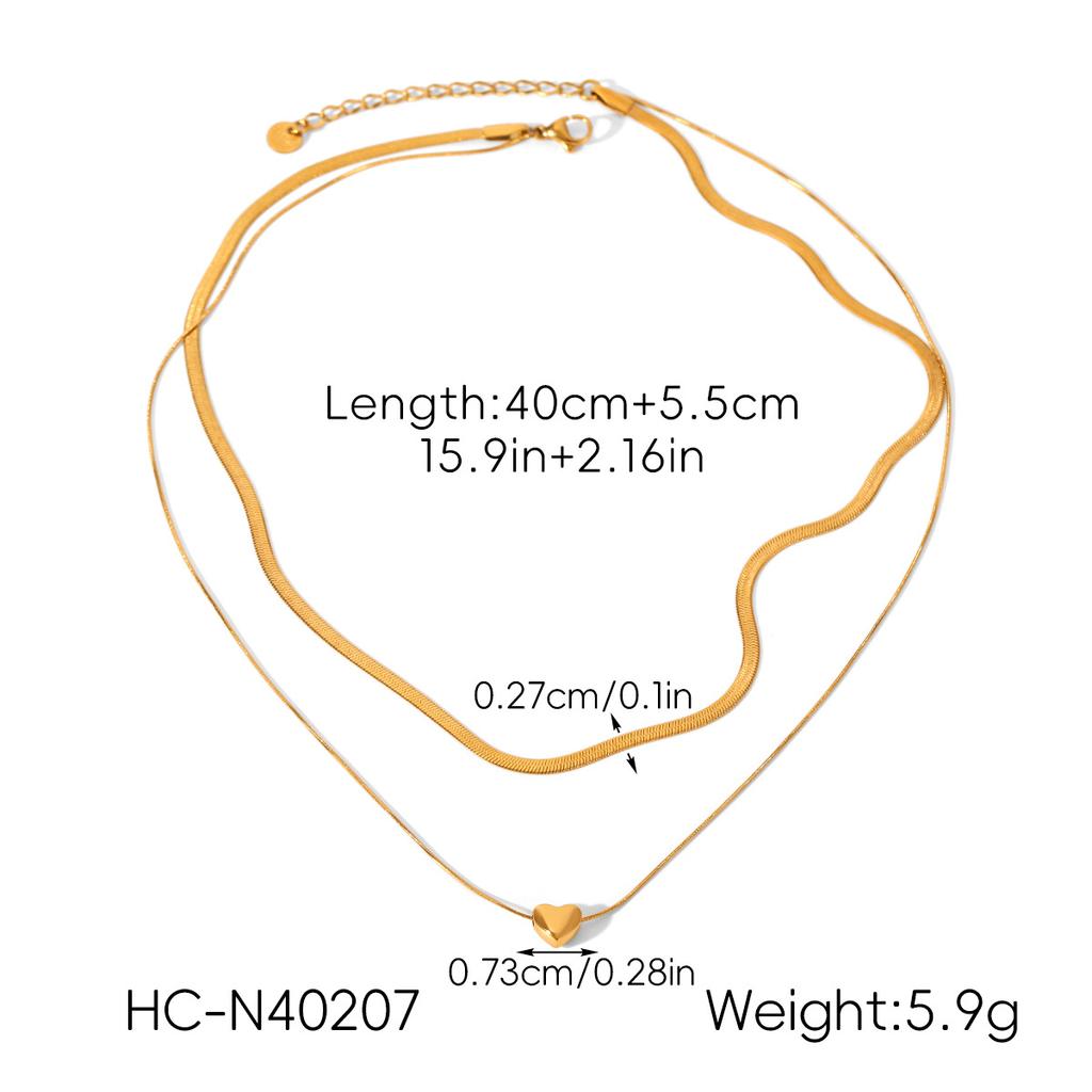 Double-layer stainless steel necklace, light luxury niche accessory, sweater chain for women, titanium steel jewelry