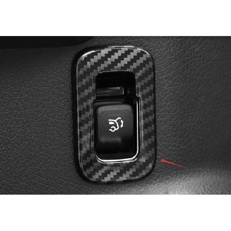 For Benz GLA Carbon Fiber -22 Car Inner Tailgate Rear Door Switch Cover Trim