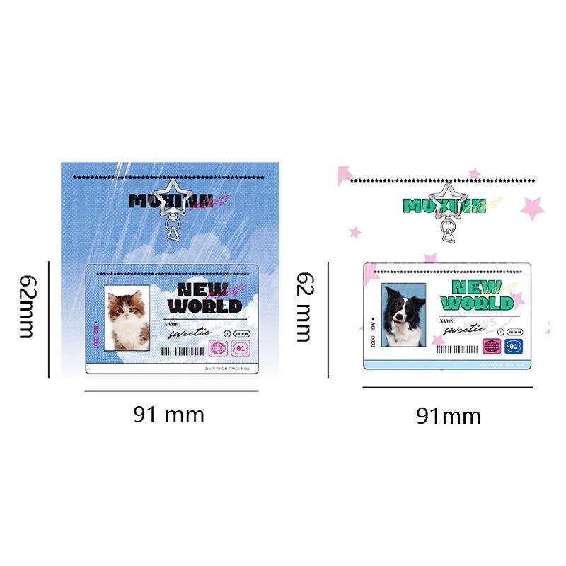 Transparent ID Acrylic Card Holder 1 inch Photo Cover Pendant Keychain Mini Star Photocard Frame Protective Sleeve Decoration