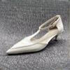 Fashion Pointed Toe Women Mid Heels Shoes Designer Shallow Elegant Heeled Sandals 2025 Trend Pumps Party Shoes Dress Mujer Zapatillas