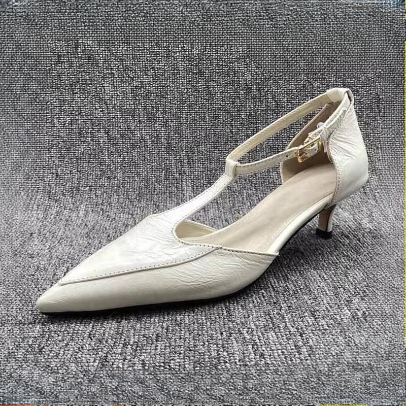 Fashion Pointed Toe Women Mid Heels Shoes Designer Shallow Elegant Heeled Sandals 2025 Trend Pumps Party Shoes Dress Mujer Zapatillas