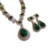 "High-End Luxury Drop Necklace and Earrings Set - European and American Niche Versatile Jewelry"