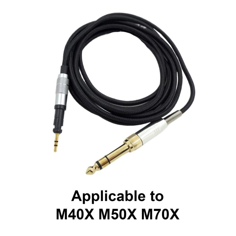 Replacement ATH M50x Cable AUX Cord 6.35mm Adapters for M50X M40X M70x Headphones OFCWire Elevates Sound Quality