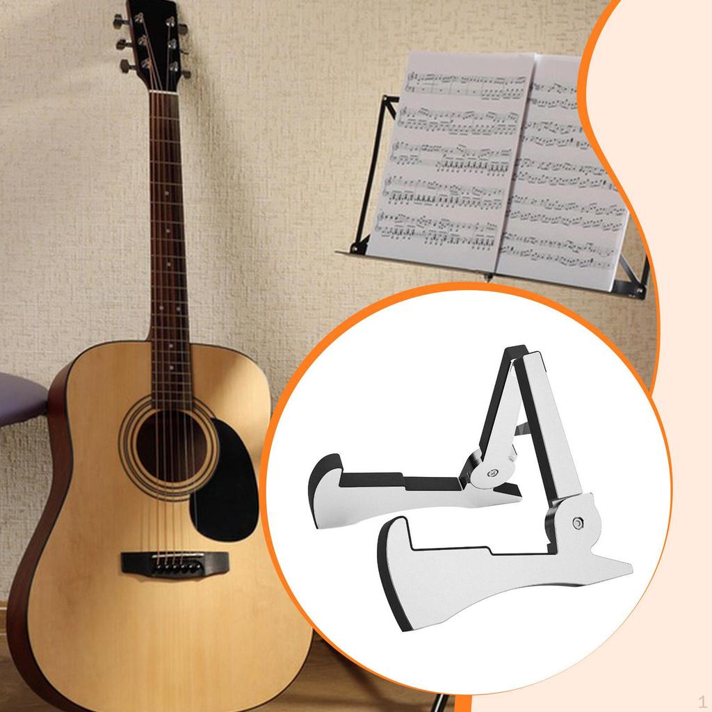 Collapsible Guitar Stand for Acoustic, Bass, Electric Guitar, Ukulele, Mandolin, And Banjo.