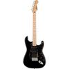 Squier Sonic Stratocaster HSS, Maple Fingerboard, Black Pickguard, Black with Soft Case