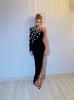 Luxury Studded One-Shoulder Slim-Fit Bandage Dress