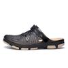 Men's Large Size Closed-Toe Breathable Beach Sandals: Non-Slip, Thick Sole, Casual Summer Half-Slippers