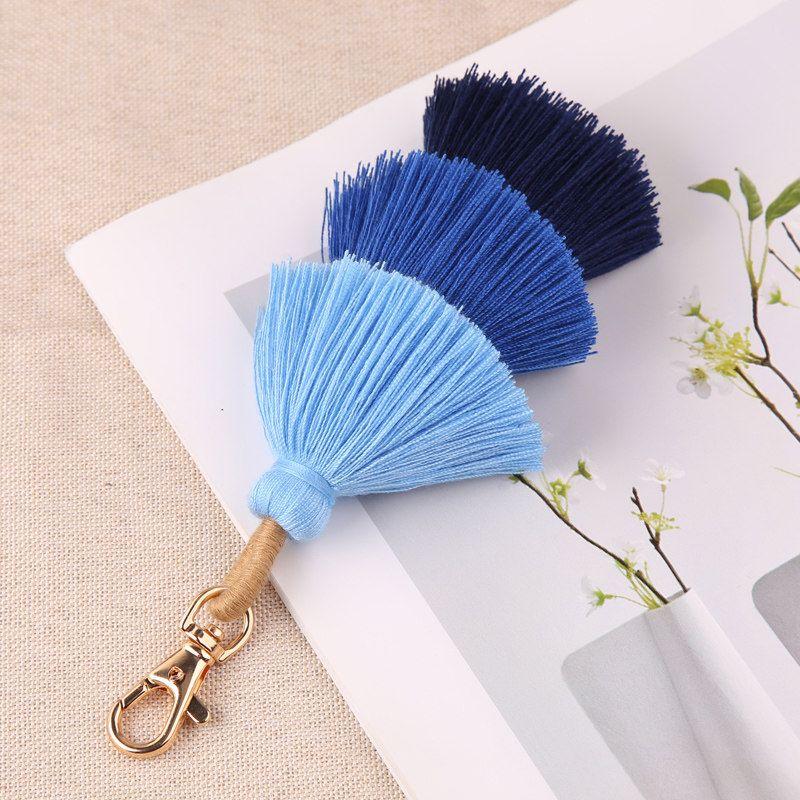 Three-Layer Cotton Tassel Pendant Bag Ornaments Ethnic Style Fashion Keychain Bohemia 3-Layer Tassel Pendant