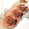 Non-slip Rose Floor Mat 3D Flower Carpet Creative Bedside Carpet  for Bedroom Living Room