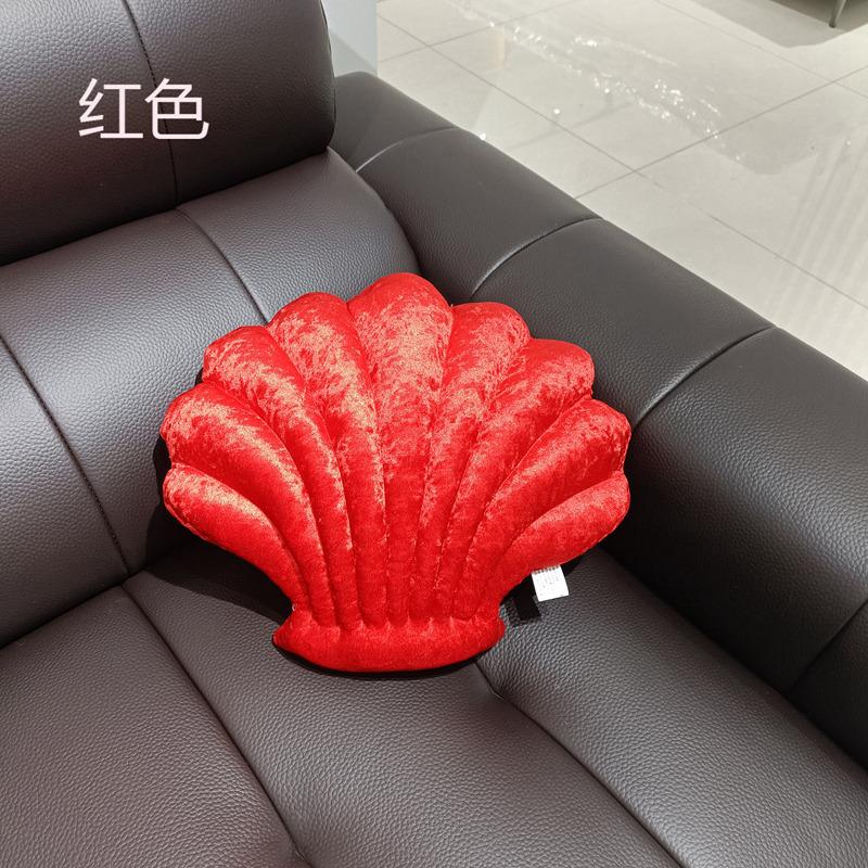 Oreiller en Peluche Coquillage Simulé 35cm Couleur Unie Dégradé Poupée en Peluche Coquillage Poupée Animale Douce Oreiller de Décoration pour Canapé Maison