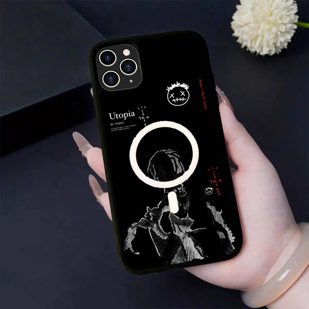 T-Travis S-ScottS Singer For IPhone 17 Air 16 E 15 14 13 12 11 Pro Max Plus PC Shock TPU Cover For Magsafe Phone Cover