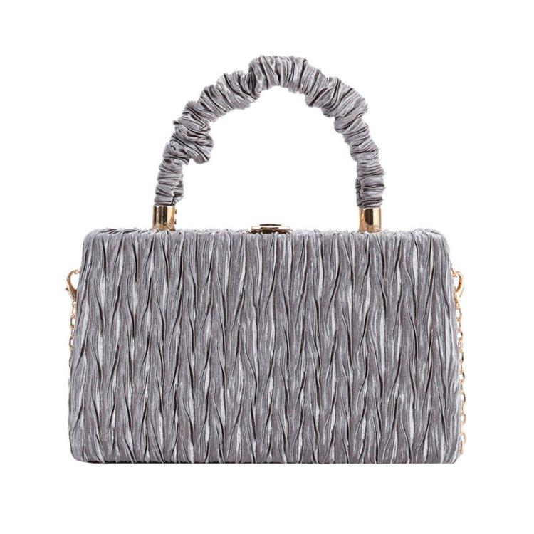 

Женская маленькая сумка Senior Sense, сумка через плечо на одно плечо со взрывной цепочкой, портативная коробка, маленькая квадратная сумка серый