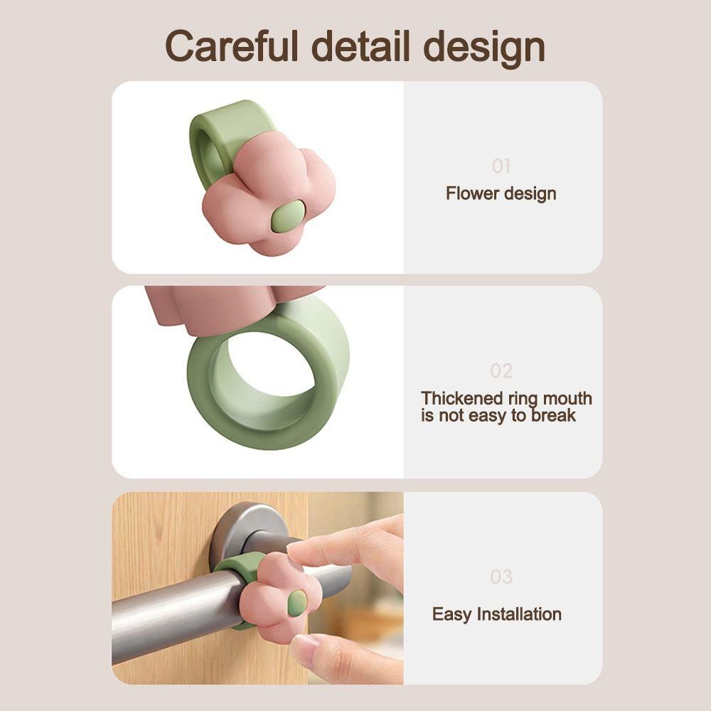 Anti-Shock Door Stopper Silicone Wall Protector Cute Door Handle Impact Pad  for Bedroom Decoration