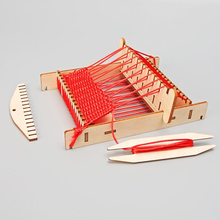 Loom Diy Technology Small Production Children Students Assembled Wooden Handmade Learning Tools Scientific Experiment Material Package