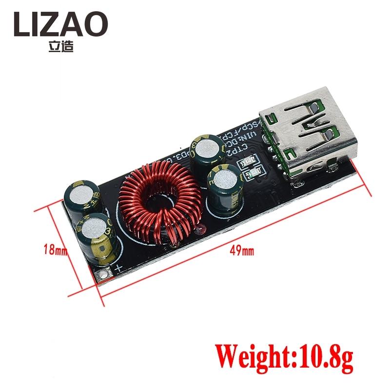 LIZAO 6-11V Buck Boost DC-DC Module USB-C PD QC1.1 QC1.1 Fast Charge Support SCP FCP Apple Android