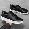 Style Chaussures à Plateforme Décontractées à Un Lacets Chaussures en Cuir pour Homme Chaussures Blanches Polyvalentes Adolescents Style Quatre Saisons Chaussures pour Homme