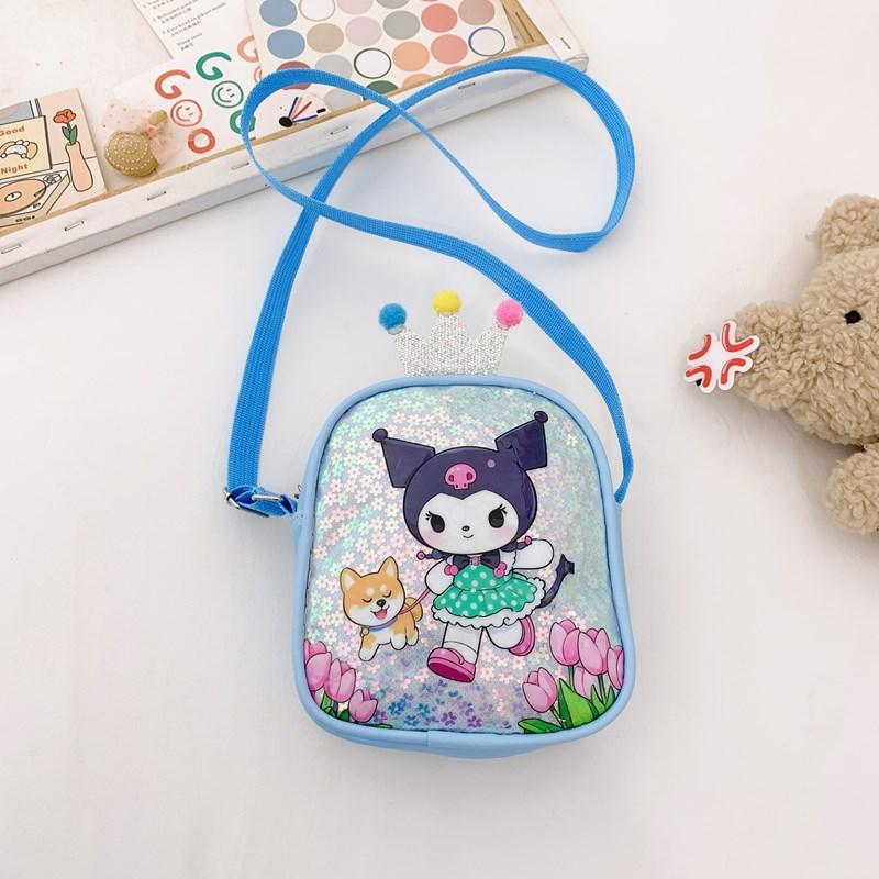 Kindergarten Children's Backpack Mini Messenger Bag Princess Sequined Shoulder Bag Children's Accessories Cartoon Bag Women