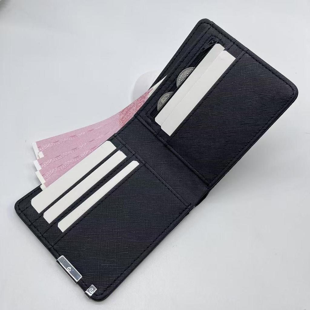 2025 Cross-border Men's Short Bifold Horizontal Wallet