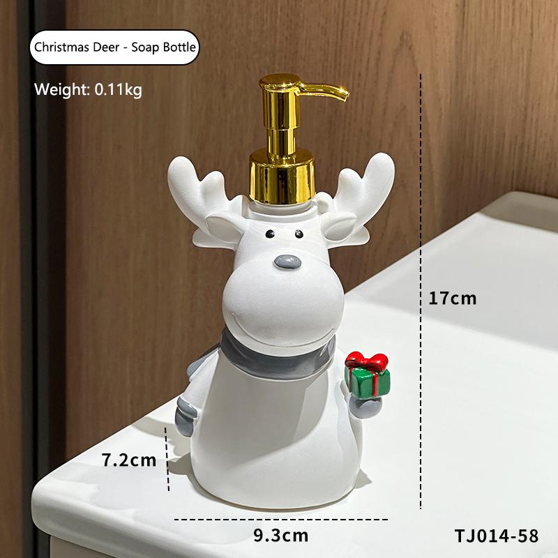 

Creative Santa Claus Soap Bottle Reusable Christmas Snowman Reindeer Soap Dispenser Bottle Press Shower Gel Hand Soap Bottle