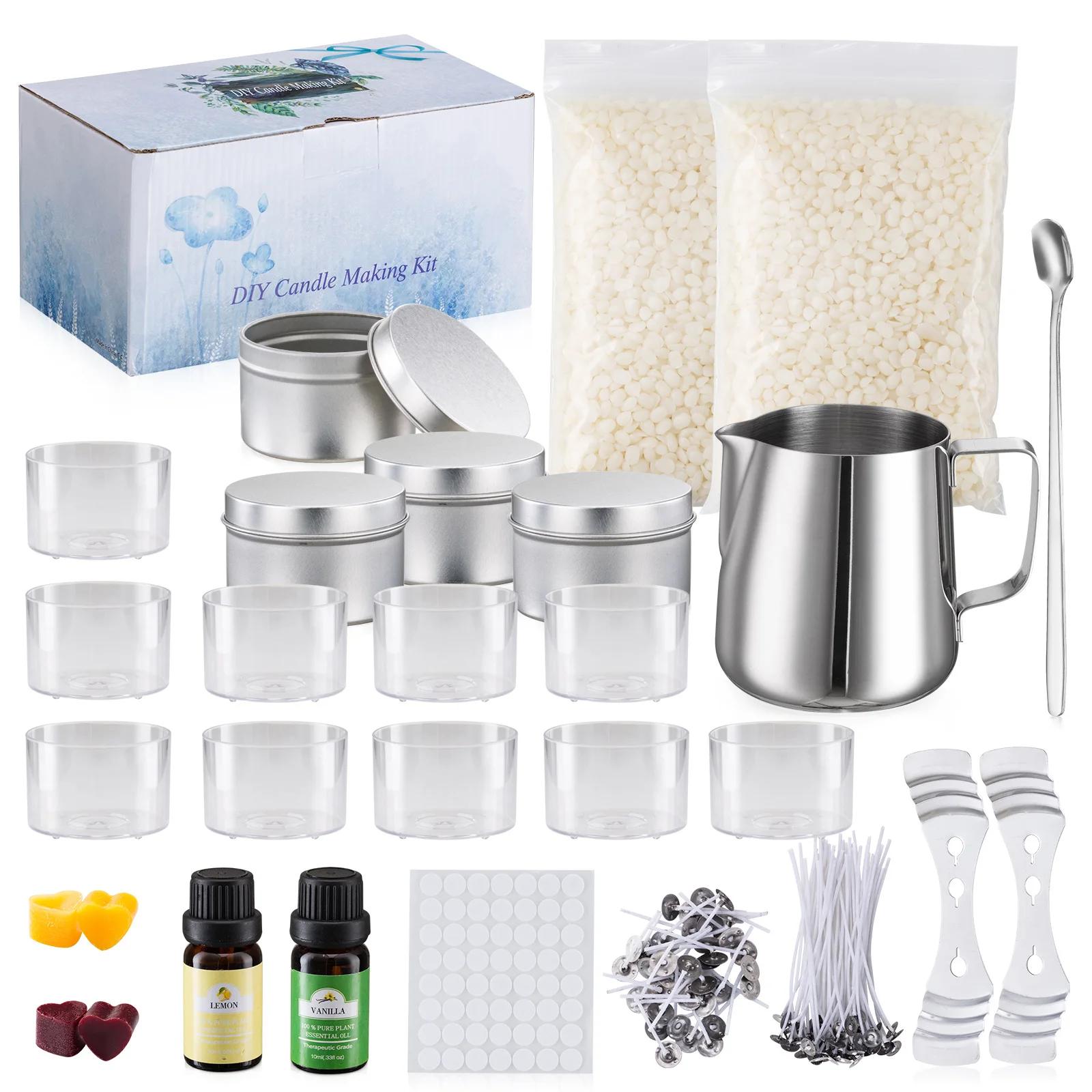 DIY Aromatherapy Candle Making Kit with Essential Oils, Soy Wax & Craft Tools - Homemade Scented Gift Set