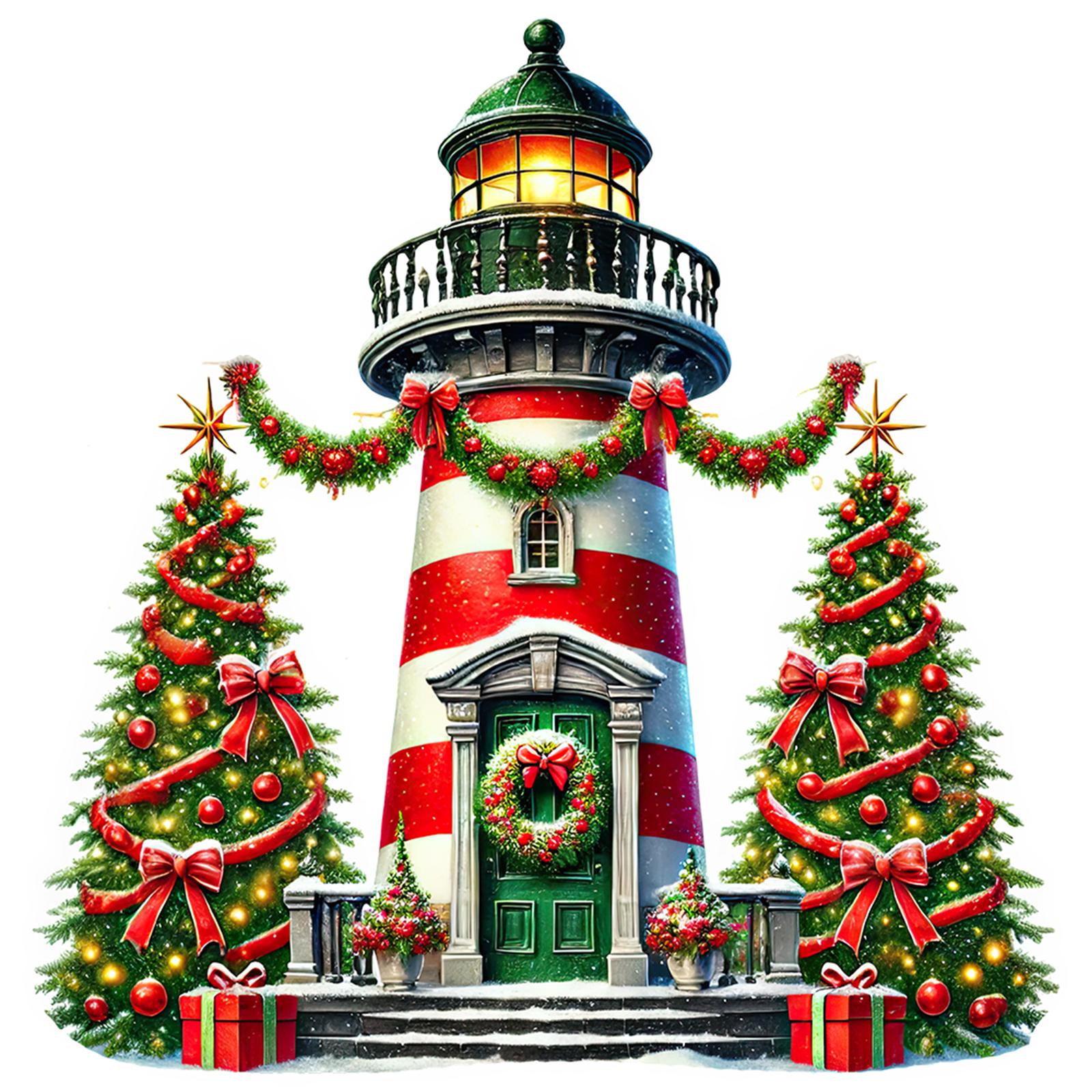 

Christmas DIY 5D Round Drill Diamond Art Diamond Painting for Adults/Beginners Gift Idea Home Wall Decor 15.75 X15.75 in