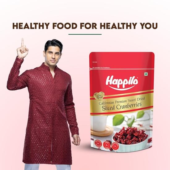 Happilo Premium Californian Dried and Sweet Sliced Cranberries, 200 G