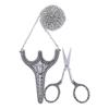 Sewing Scissors Old Fashioned Embroidery Scissors, Stainless Steel Sharp Pointed Sewing Scissors Safety Scissors with Sheath Chain Embroidery Scissors