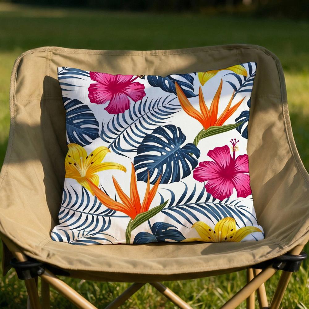 Tropical Leaves Series Cushion Cover Soft Reversible Durable Pillow Cover MultiScene Use for Home Car Daily Comfort