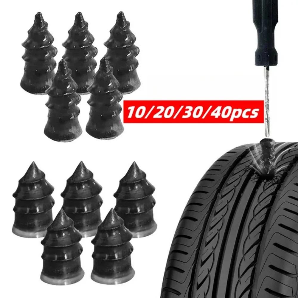 10-40pcs Car Tyre Repair Rubber Nail Set Universal Car Motorcycle Tyre Repair Nails Truck Scooter Bike Tire Puncture Repair Tool