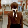 10PCS Soft Polyester Hair Barrettes Double Ribbon Bows Design Nonslip Duckbills Clip For Daily Use And Sports