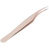 False Eyelashes Grafting Tweezers Fine Tip Stainless Steel Eyelash Extension Tool Tweezers(Gold